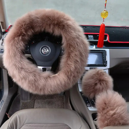 Cloud Soft™ Premium Fluffy Steering Wheel Set (3-Piece) ☁️