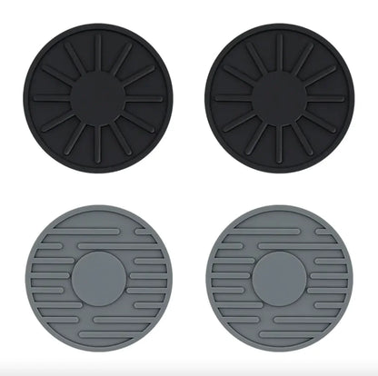 Round Silicone Non-Slip Cup Coaster (Set of 2)