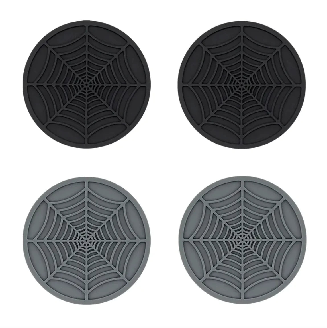 Round Silicone Non-Slip Cup Coaster (Set of 2)