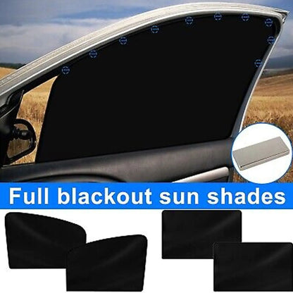 4-Pack Magnetic Car Sun Shades (UV Protection)