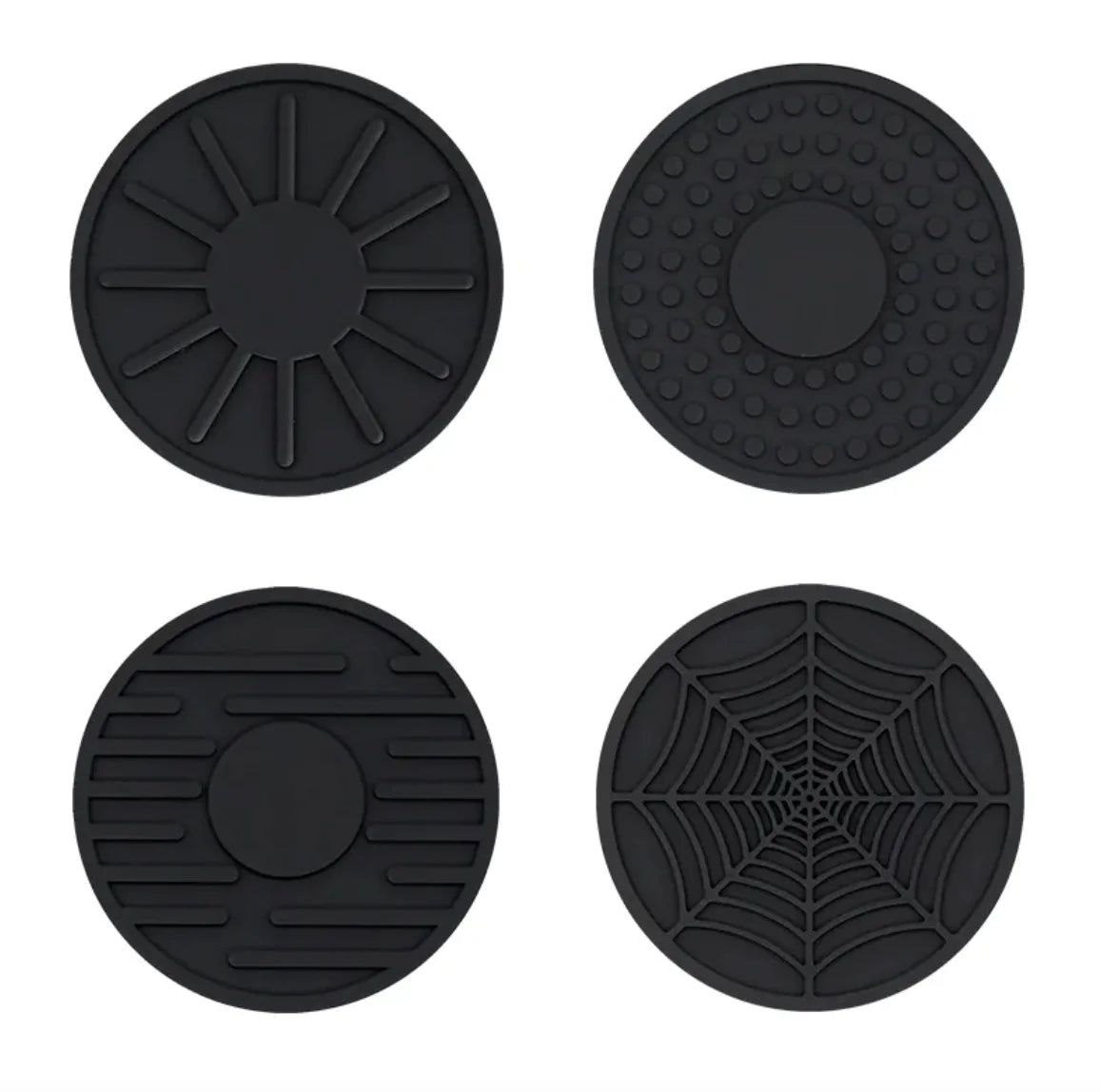Round Silicone Non-Slip Cup Coaster (Set of 2)