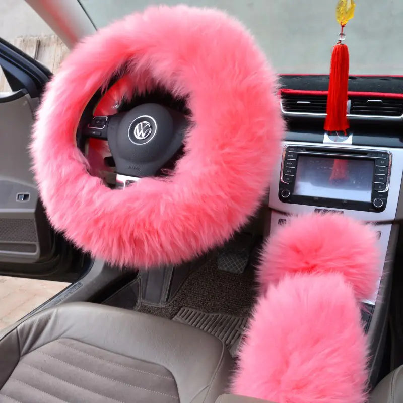 Cloud Soft™ Premium Fluffy Steering Wheel Set (3-Piece) ☁️