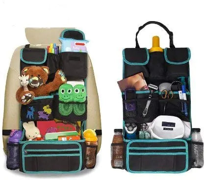 Back Seat Car Organizer with Tablet Holder & Storage Pockets