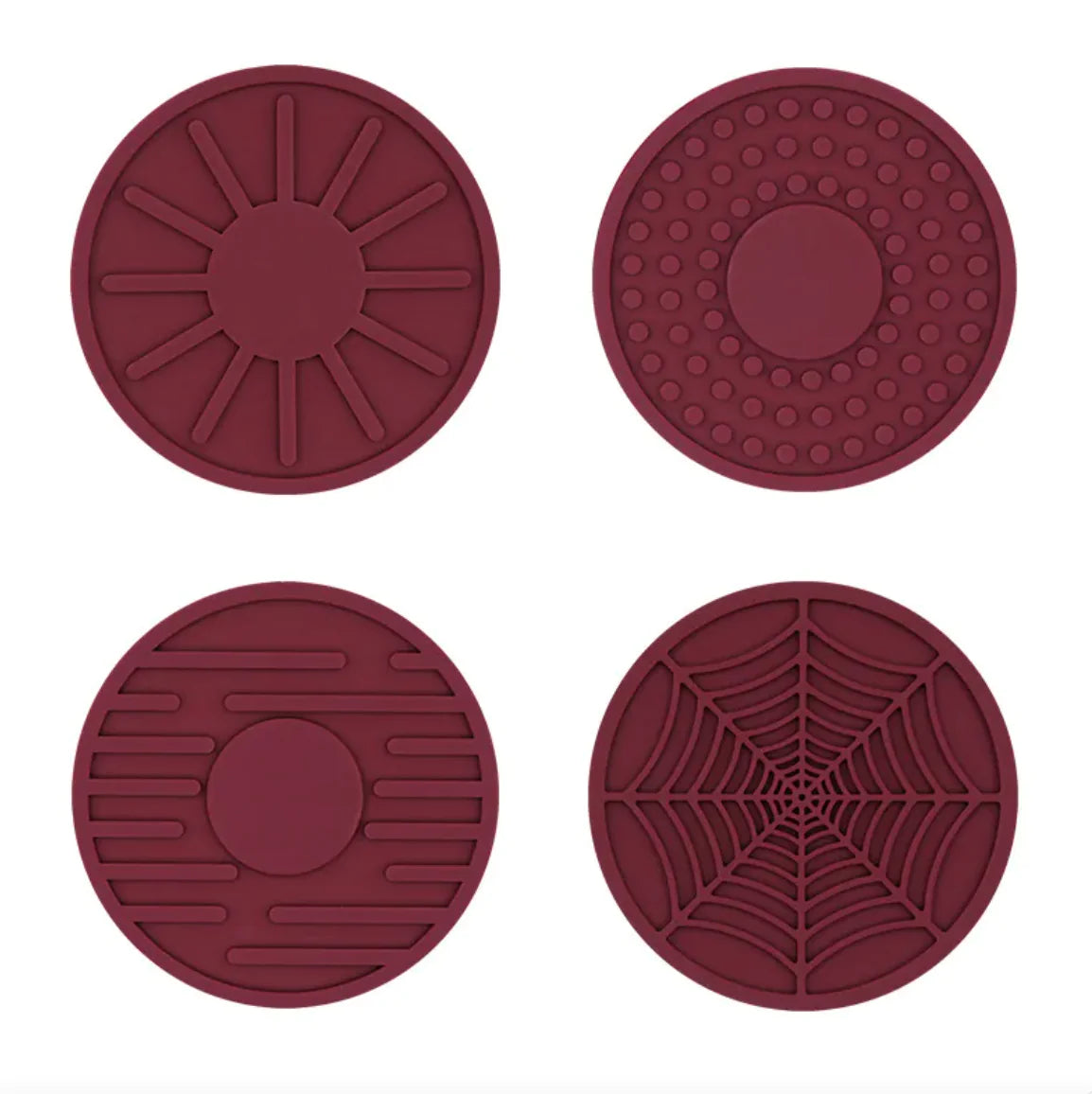Round Silicone Non-Slip Cup Coaster (Set of 2)