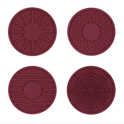 Round Silicone Non-Slip Cup Coaster (Set of 2)