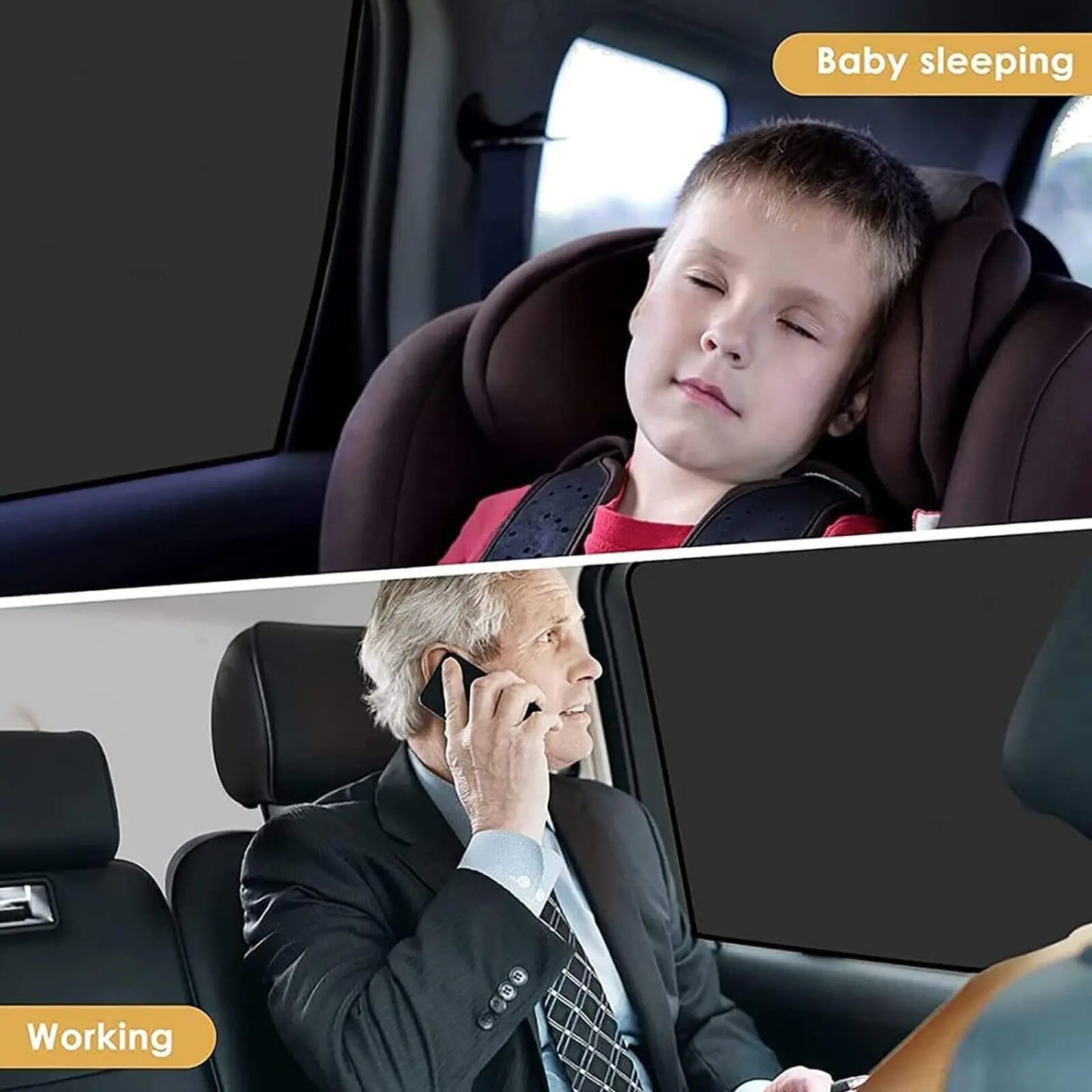 4-Pack Magnetic Car Sun Shades (UV Protection)