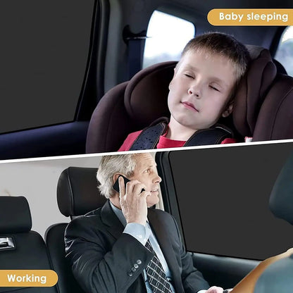 4-Pack Magnetic Car Sun Shades (UV Protection)