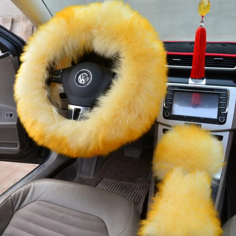 Cloud Soft™ Premium Fluffy Steering Wheel Set (3-Piece) ☁️