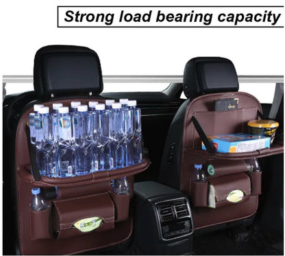 Car Seat Organizer with Foldable Tray Table