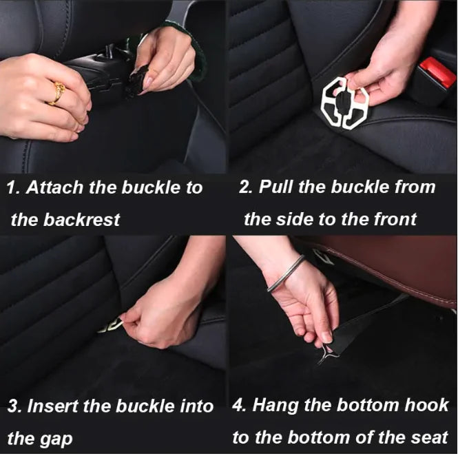 Car Seat Organizer with Foldable Tray Table