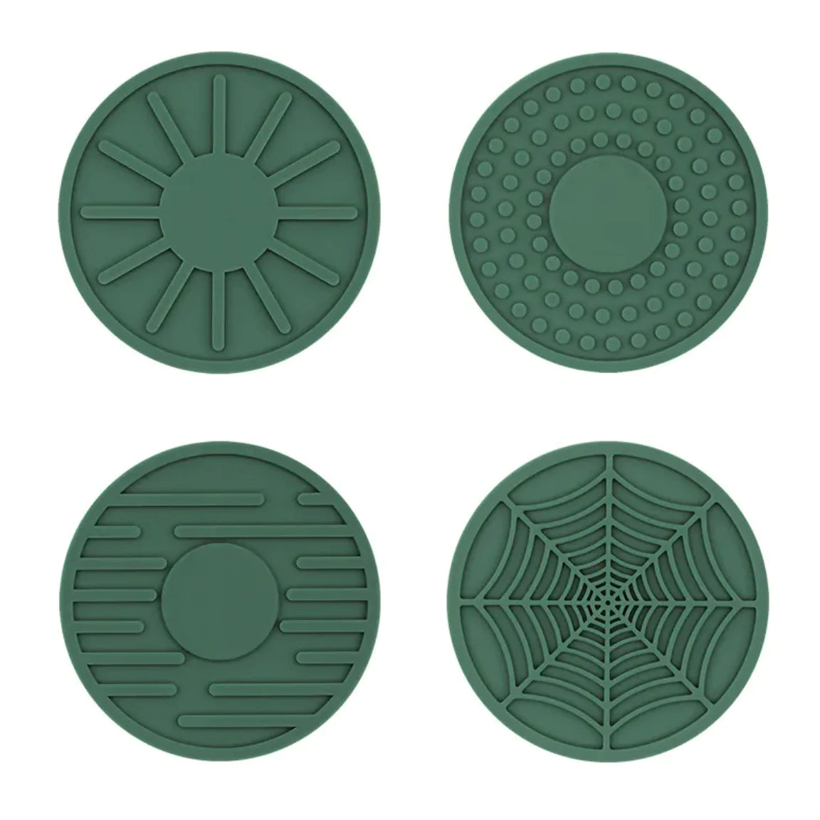 Round Silicone Non-Slip Cup Coaster (Set of 2)