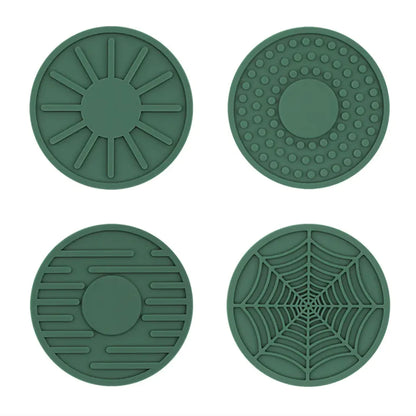 Round Silicone Non-Slip Cup Coaster (Set of 2)