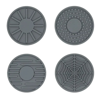 Round Silicone Non-Slip Cup Coaster (Set of 2)