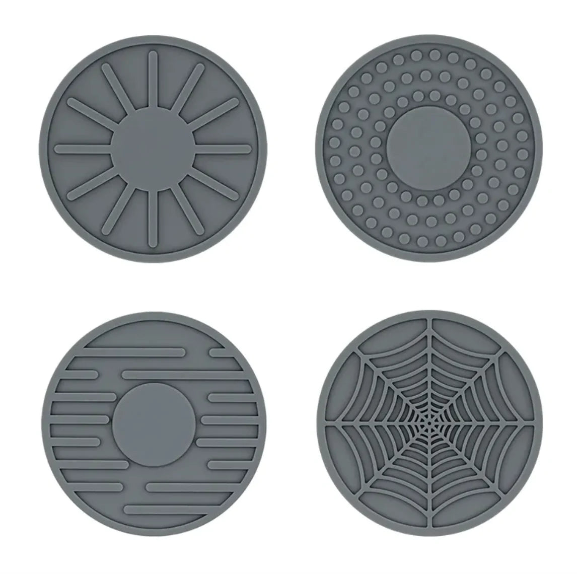 Round Silicone Non-Slip Cup Coaster (Set of 2)