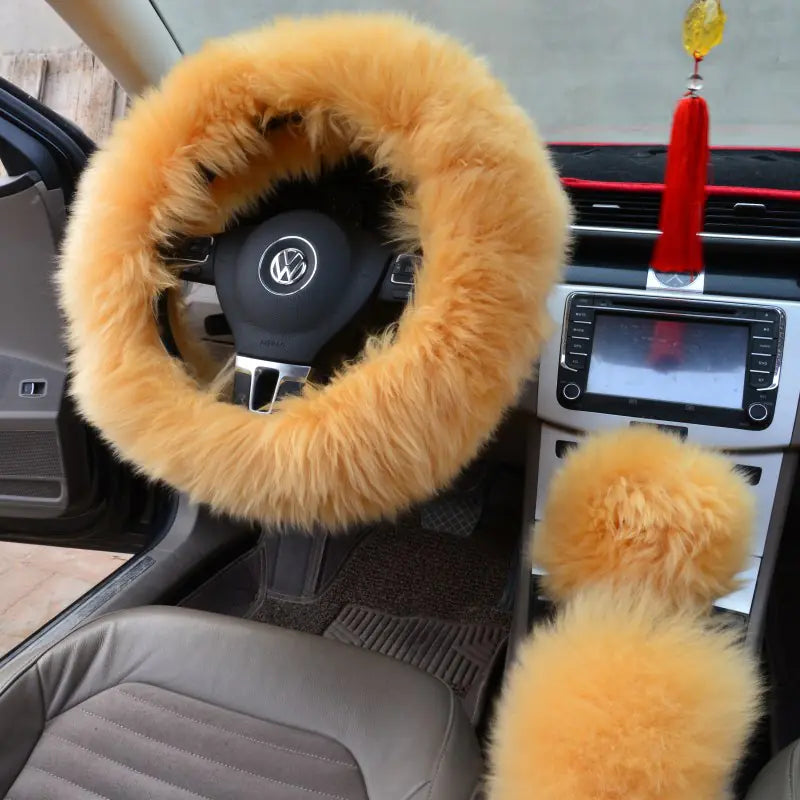Cloud Soft™ Premium Fluffy Steering Wheel Set (3-Piece) ☁️