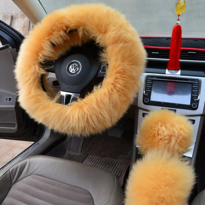Cloud Soft™ Premium Fluffy Steering Wheel Set (3-Piece) ☁️
