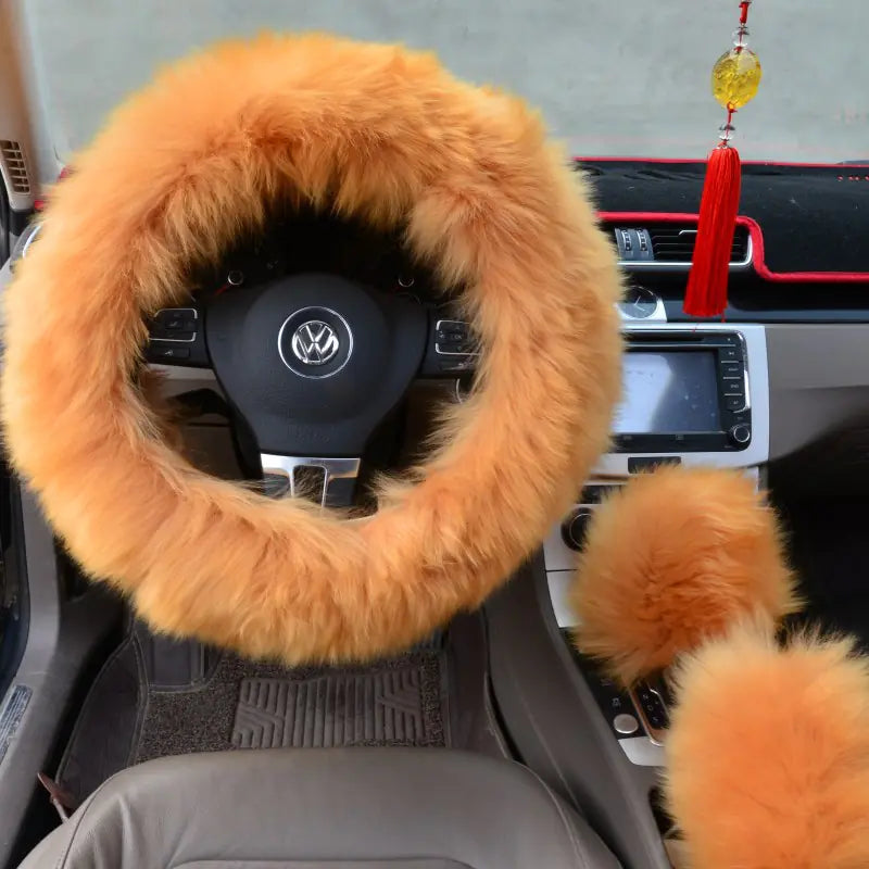 Cloud Soft™ Premium Fluffy Steering Wheel Set (3-Piece) ☁️