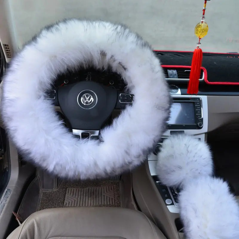 Cloud Soft™ Premium Fluffy Steering Wheel Set (3-Piece) ☁️
