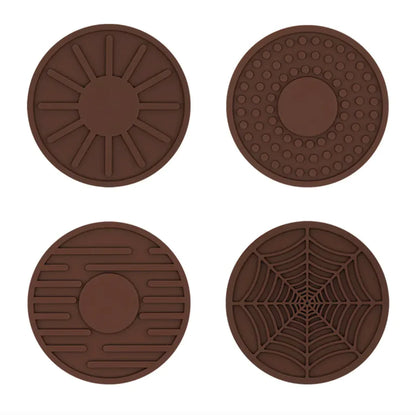 Round Silicone Non-Slip Cup Coaster (Set of 2)