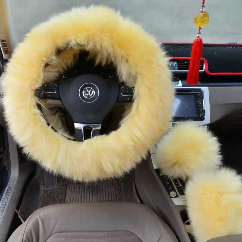 Cloud Soft™ Premium Fluffy Steering Wheel Set (3-Piece) ☁️