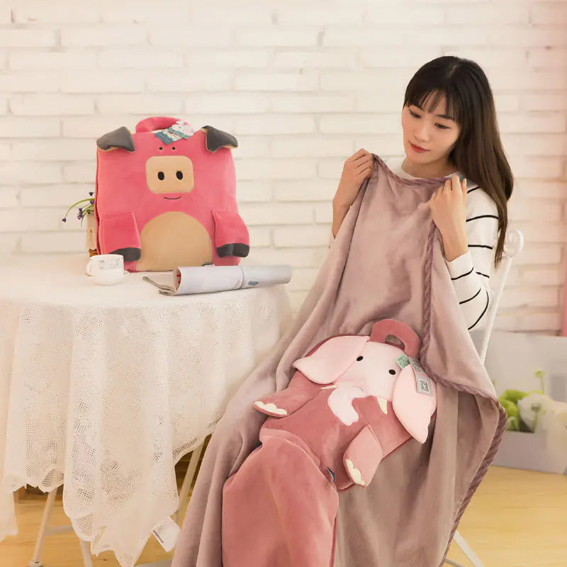 Cozy Car Blanket & Pillow Travel Set