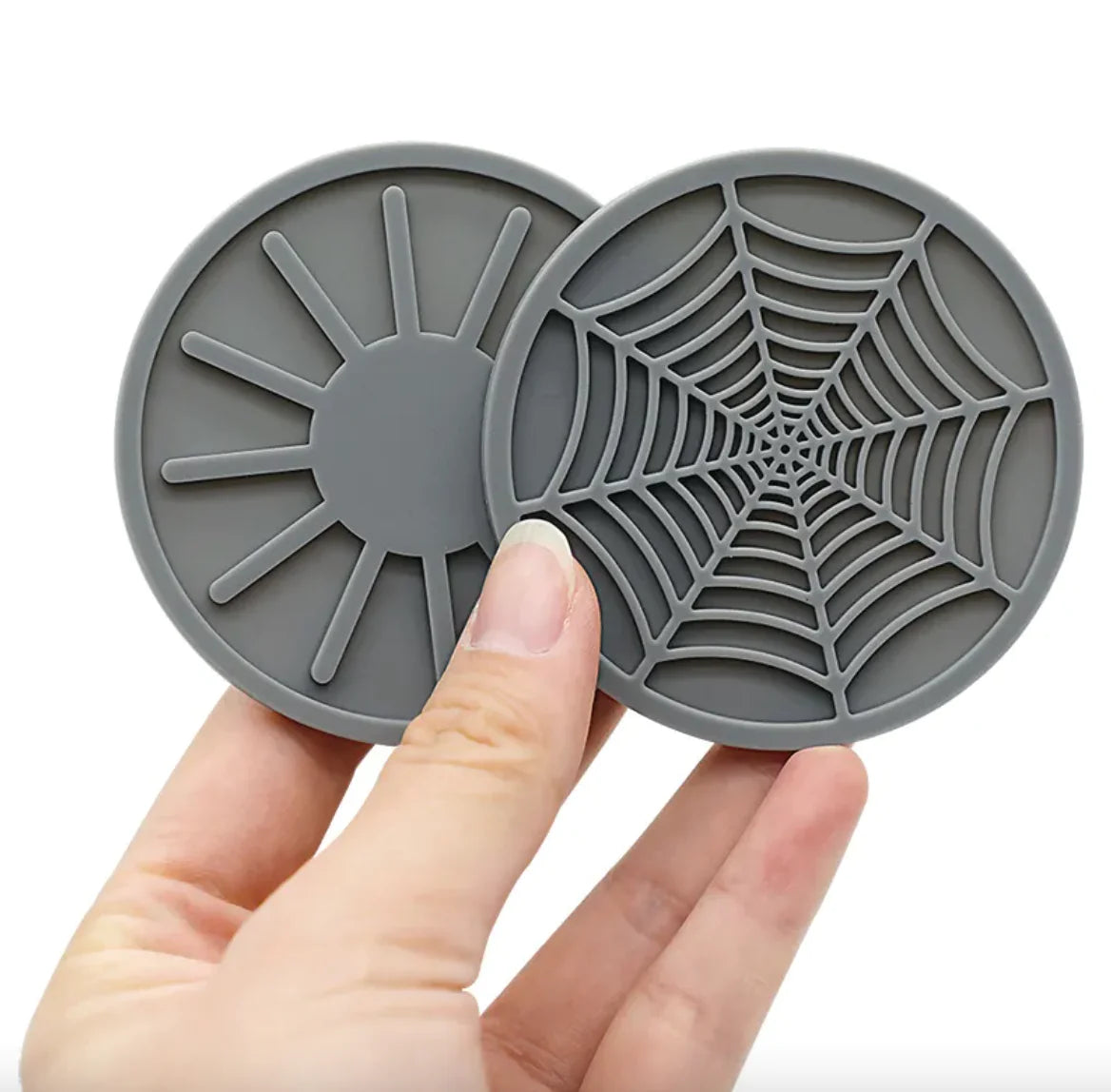 Round Silicone Non-Slip Cup Coaster (Set of 2)